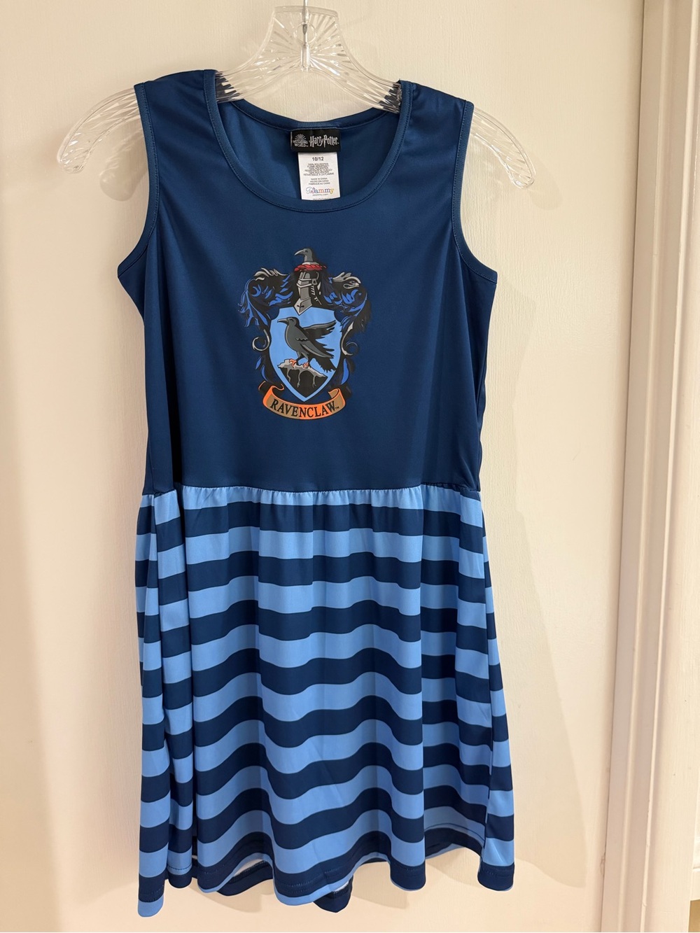 Ravenclaw Blue Striped Kids Dress - Official House Crest